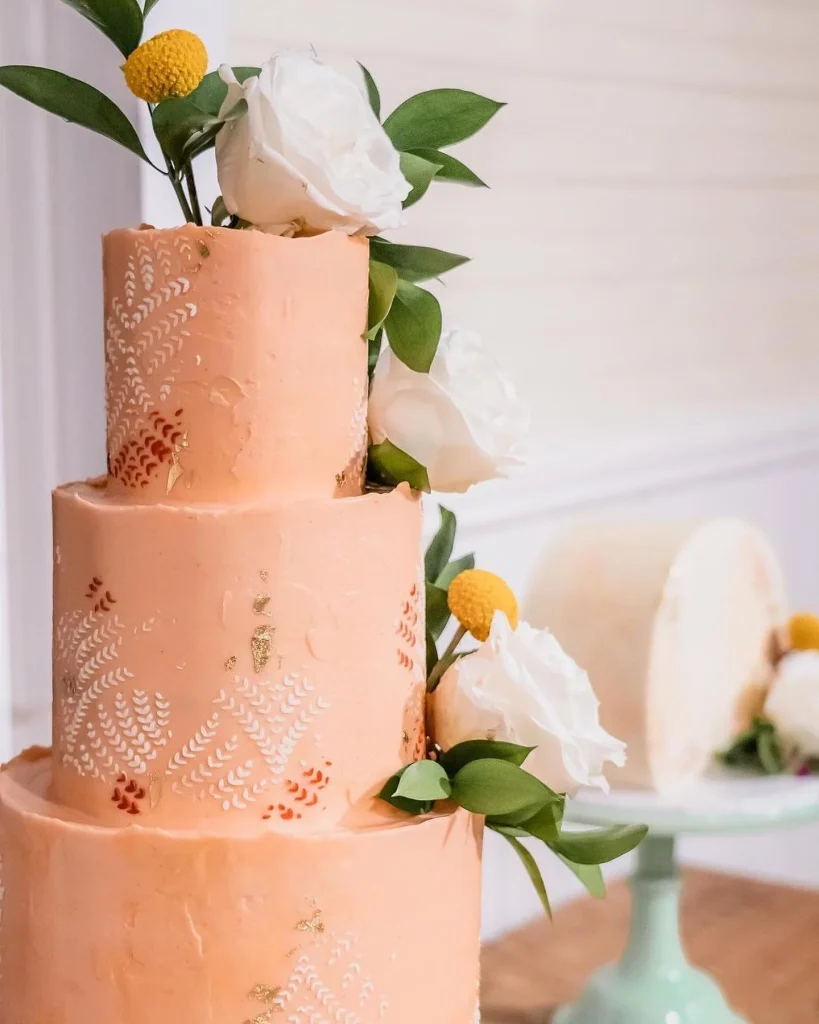 Not one, not two, but THREE gorgeous wedding cakes by frostinatx? The best part? This sweet couple made all three