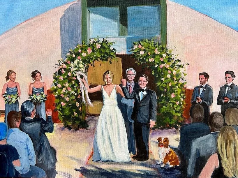 Scroll through for a peek at our absolute favorite wedding paintings by alyssa.love.art! Book her for your celebration, and she'll